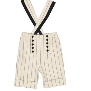 Carbon Soldier suspender shorts shortalls sz 7 (140) NWT